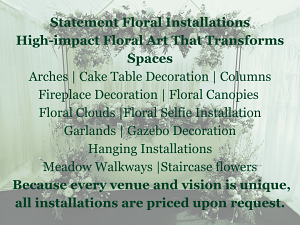 Wedding Venue Flowers Installation Telford